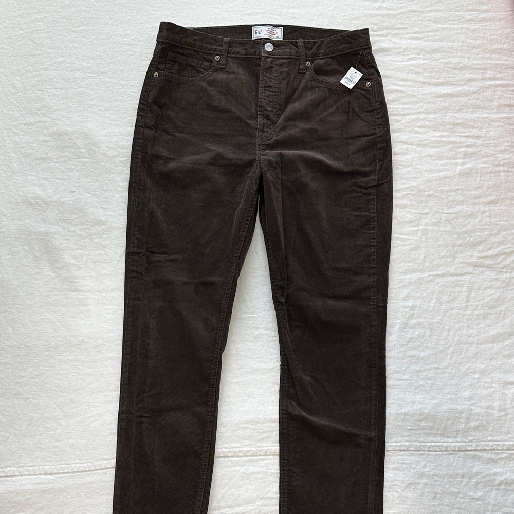 GAP Vintage Slim Chocolate Brown Corduroy Pants
